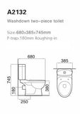 Farns D/Flush Toilet - White