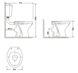 Toilet open-rim pan (Vase toilet)